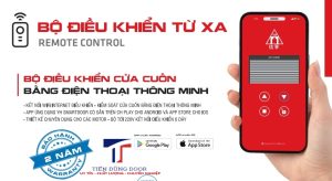 Ứng dụng đóng mở cửa cuốn bằng điện thoại Ứng dụng đóng mở cửa cuốn bằng điện thoại