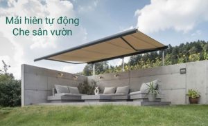 Lắp đặt mái hiên tự động che sân vườn tự động tại Tp.HCM