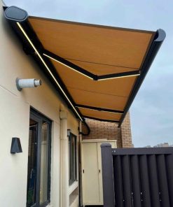 Mẫu bạc xếp mái hiên tự động nhập khẩu đẹp