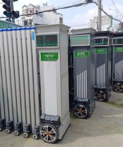 Cửa cổng xếp hợp kim nhôm nhập khẩu đẹp.